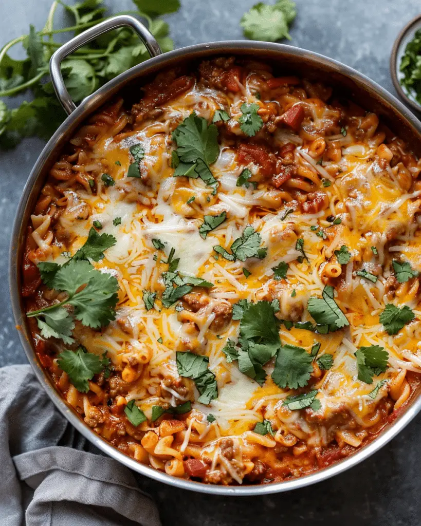 One-Pot Enchilada Pasta