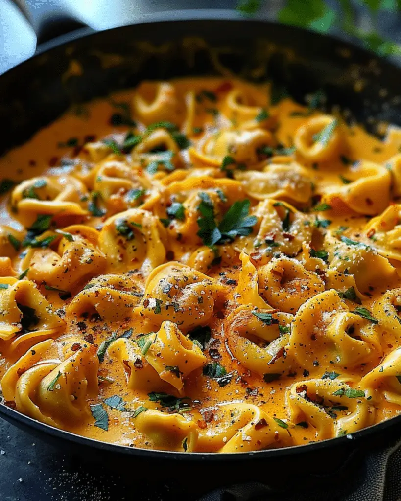 One-Pot Spicy Garlic Butter Chicken Tortellini