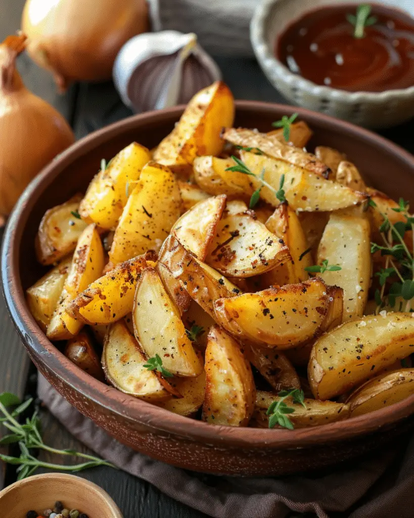 Oven Fried Potatoes & Onions