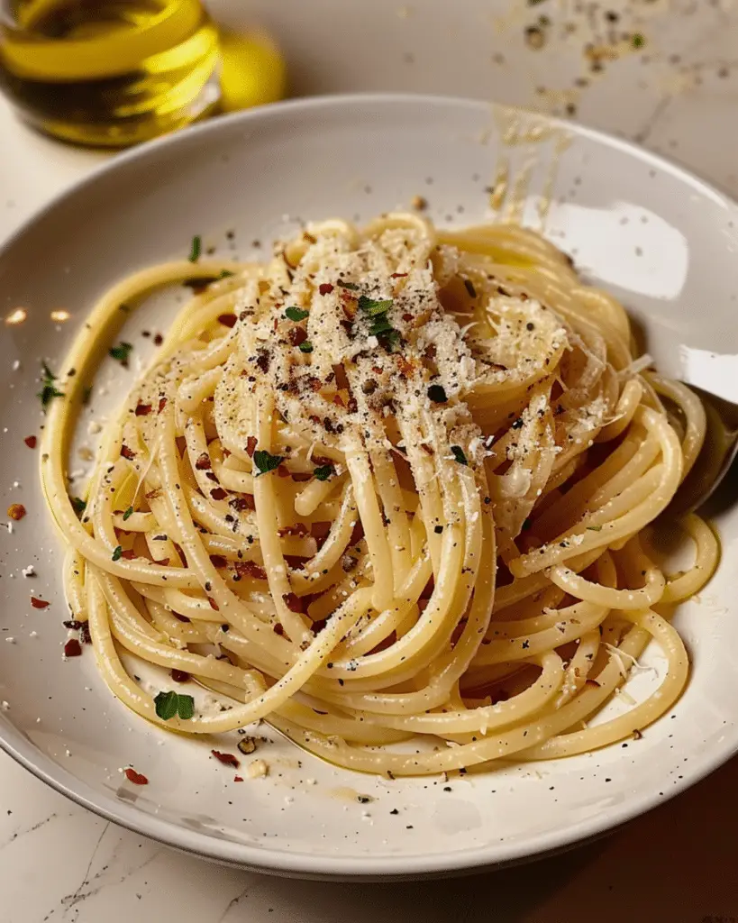 Pasta Aglio e Olio (Olive Oil and Garlic)