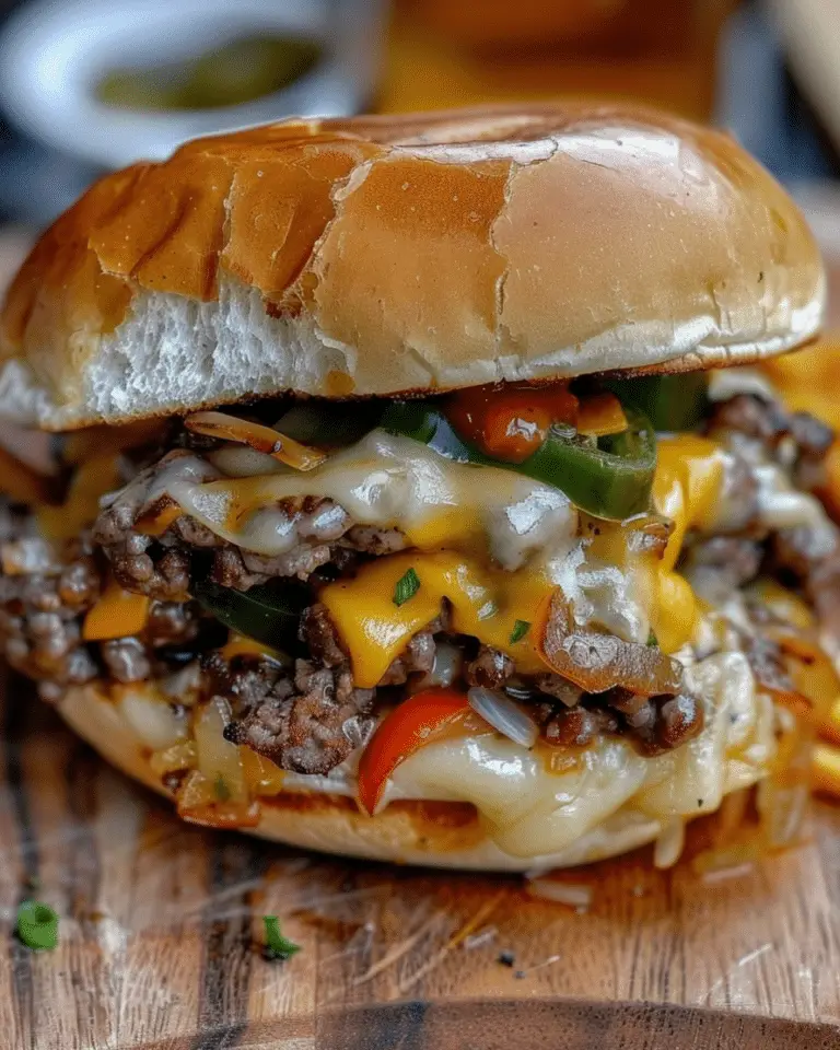 Philly Cheese Steak Burgers