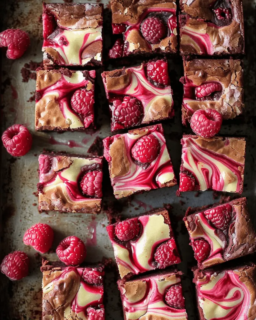 Raspberry Swirl Brownies