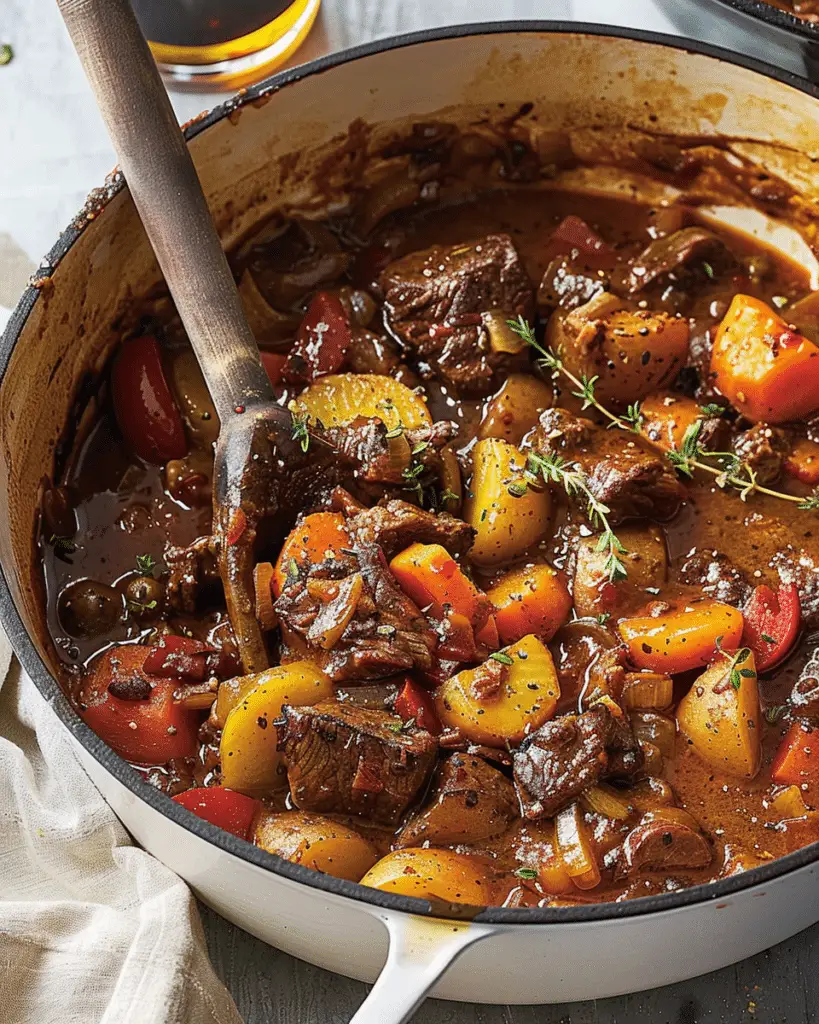 Saucy Beef and Vegetable Casserole