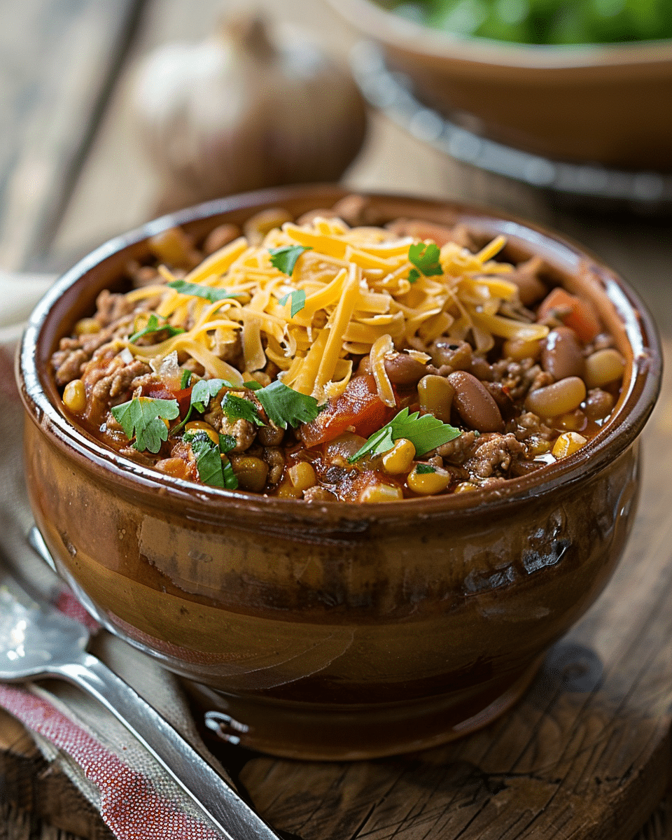 Slow Cooker Cowboy Casserole - Cooking With Blog