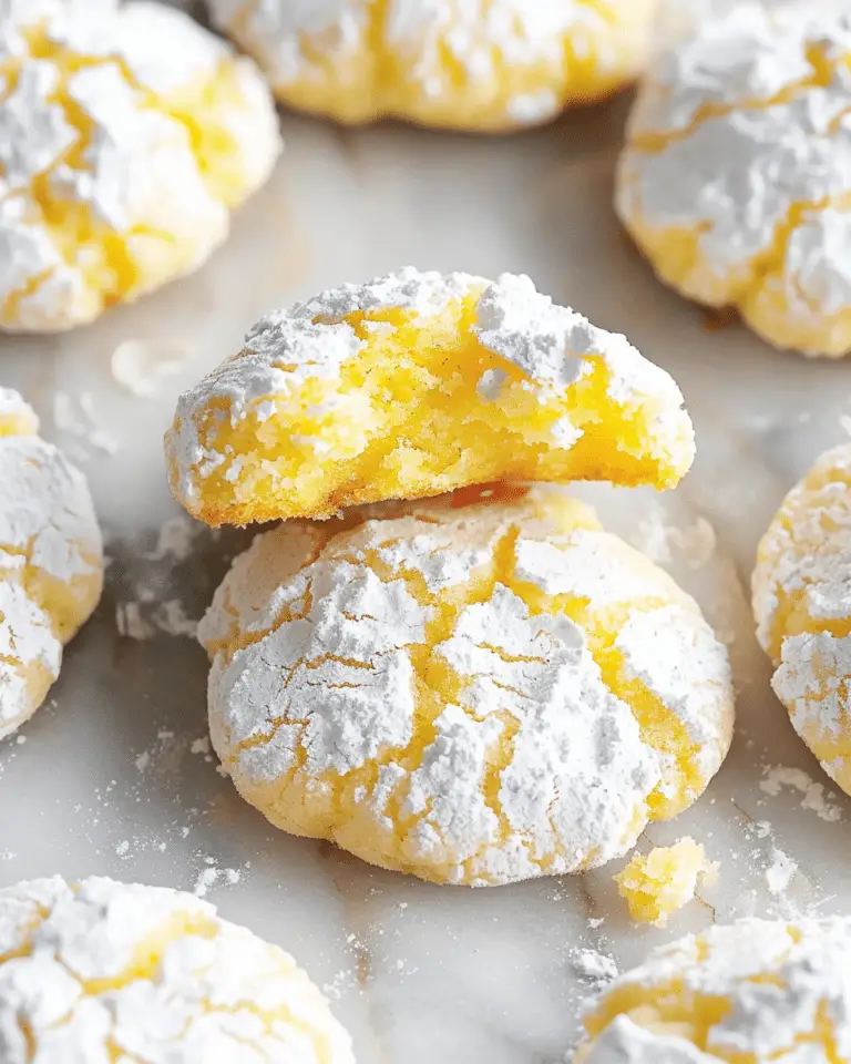 Soft Lemon Crinkle Cookies