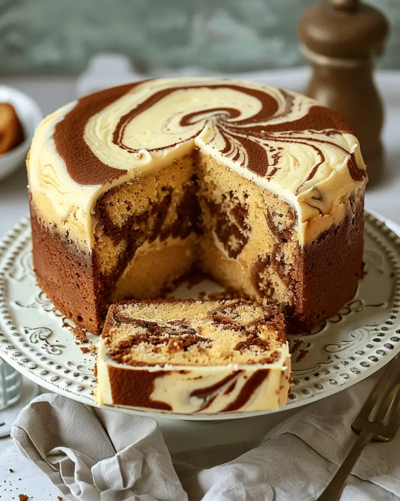 Speculoos & Vanilla Marble Cake