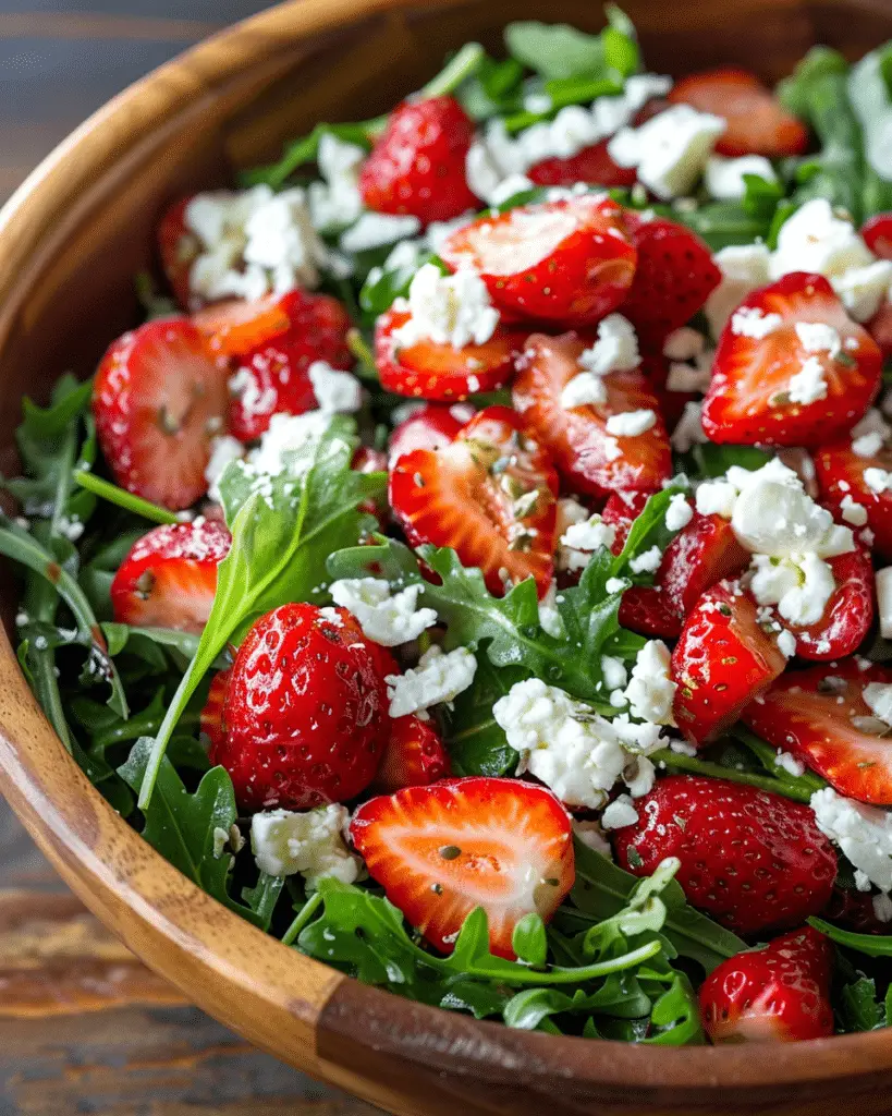 Strawberry Goat Cheese Arugula Salad