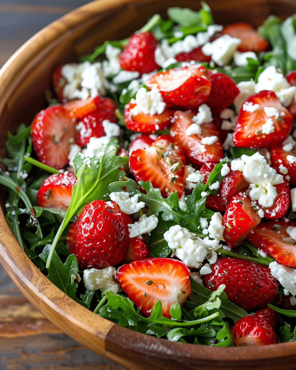 Strawberry Goat Cheese Arugula Salad