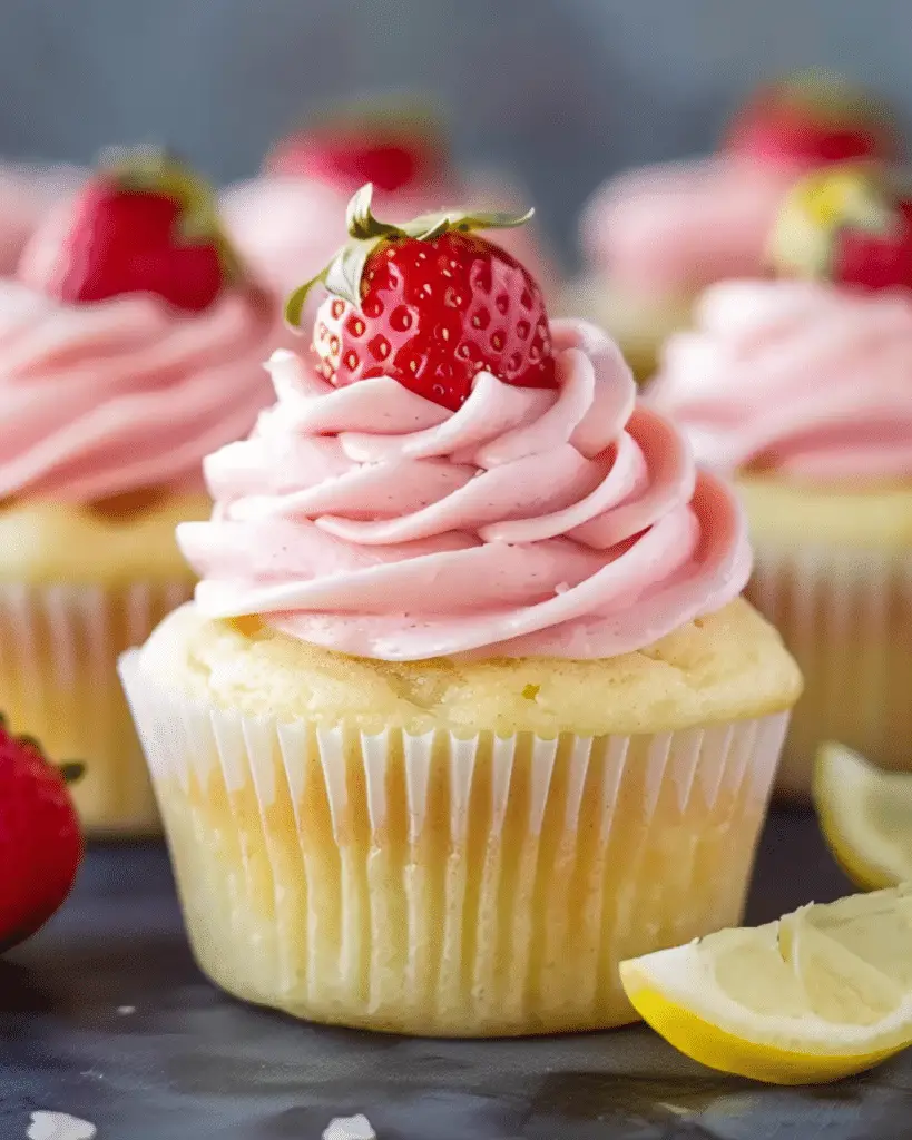 Strawberry Lemonade Cupcakes