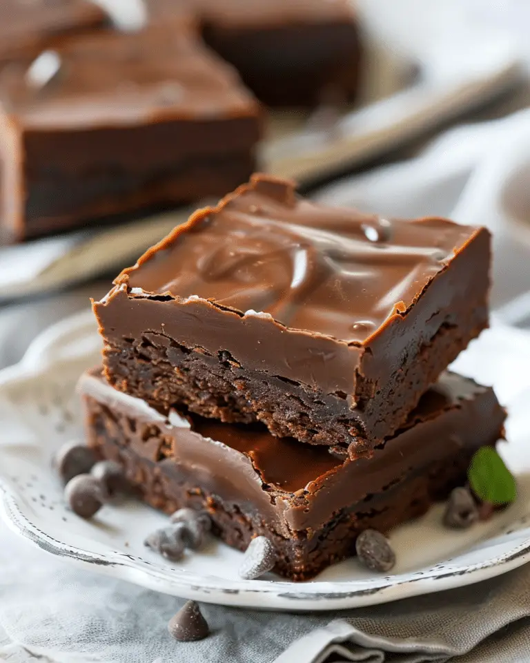 5-Ingredient No-Bake Chocolate Covered Brownies