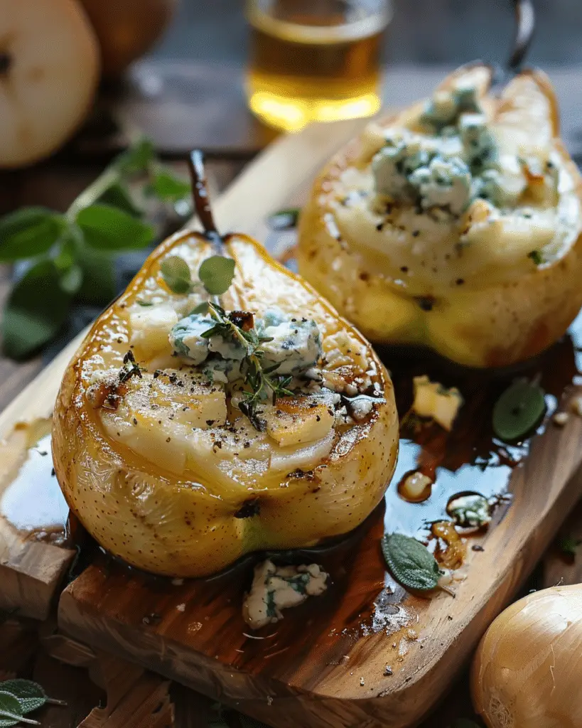 Baked Blue Cheese Stuffed Pears