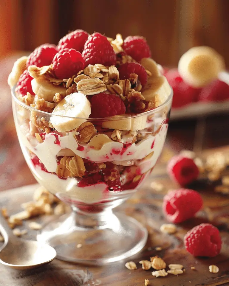 Banana Raspberry Parfaits