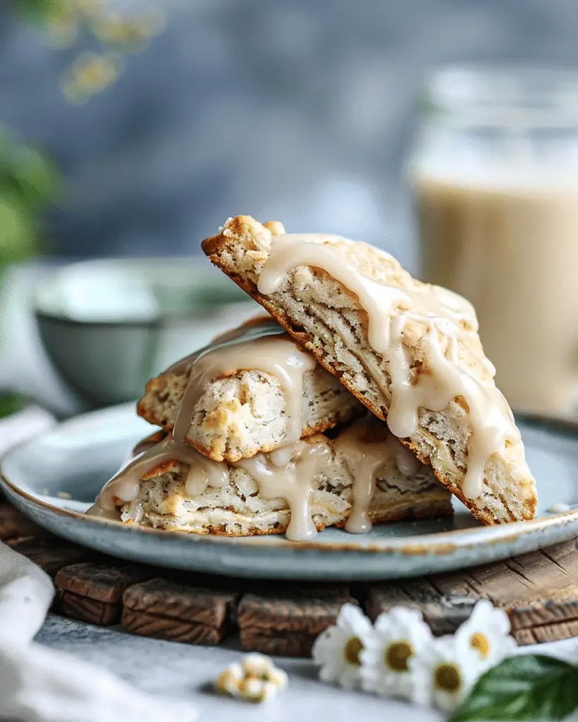 Banana Scones with Maple Glaze