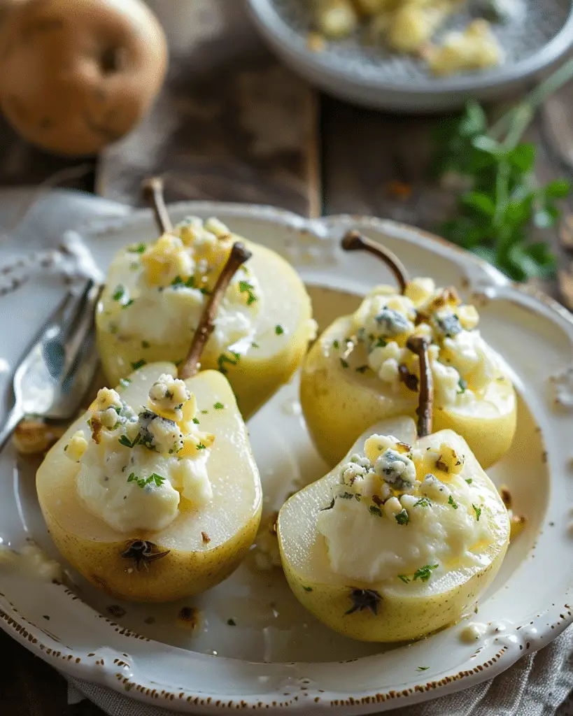 Blue Cheese Stuffed Pears