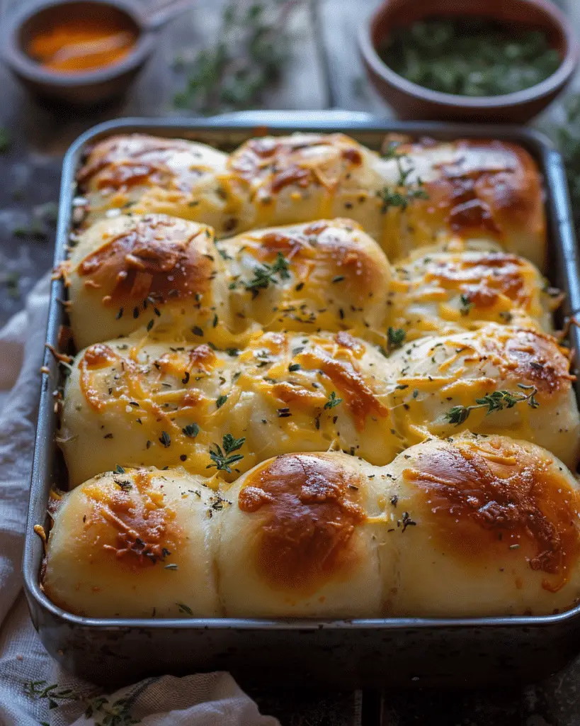 Buttery Garlic Cheese Rolls