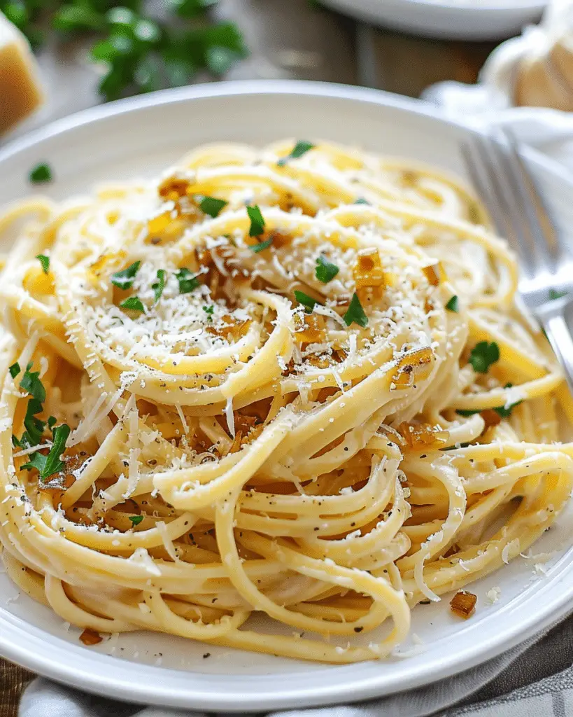 Caramelized Onion & Garlic Pasta
