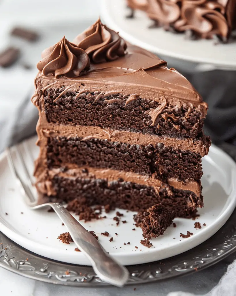 Chocolate Depression Cake with Chocolate Frosting