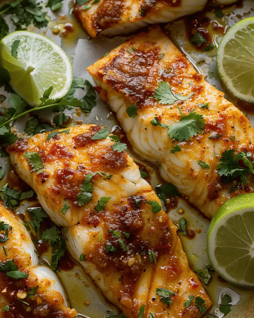 Crispy Cod Strips with Garlic Butter and Sweet Chili Lime Sauce