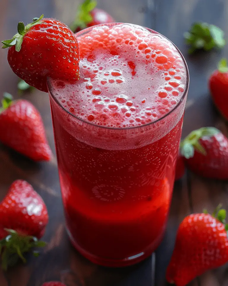Fresh Homemade Strawberry Soda