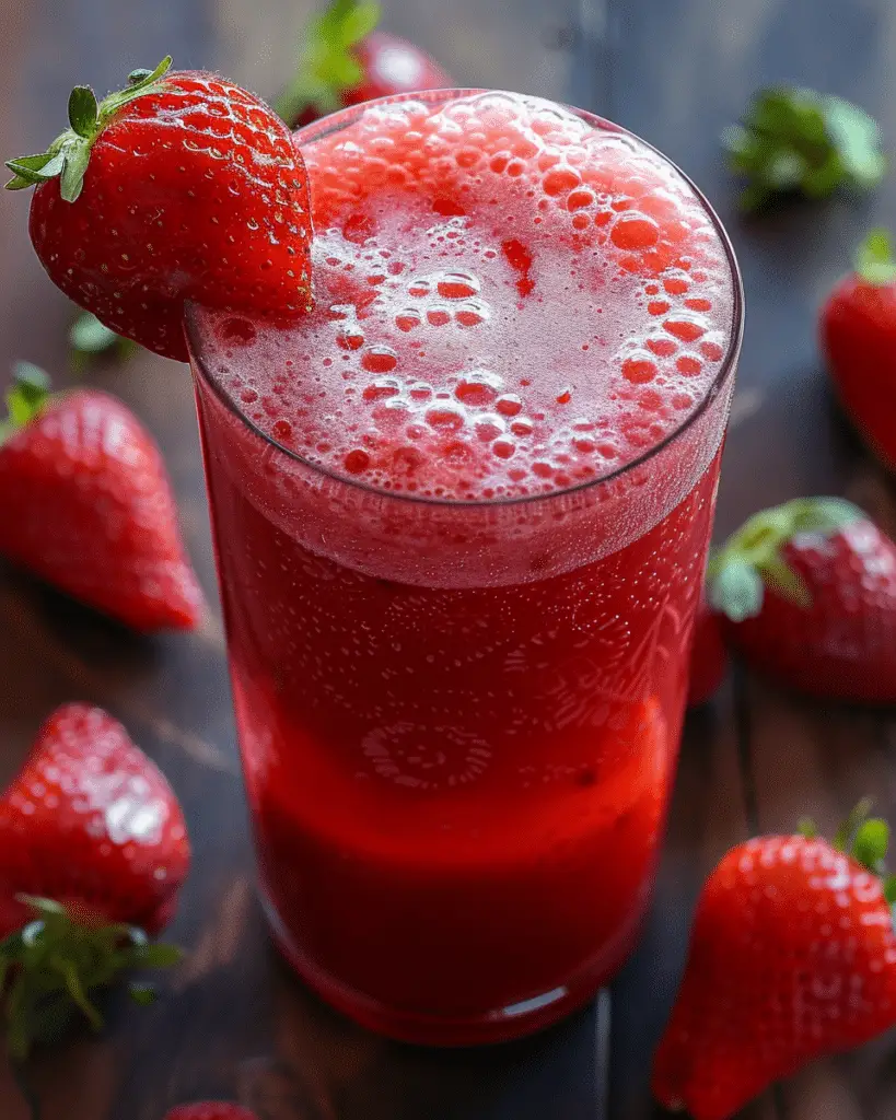 Fresh Homemade Strawberry Soda