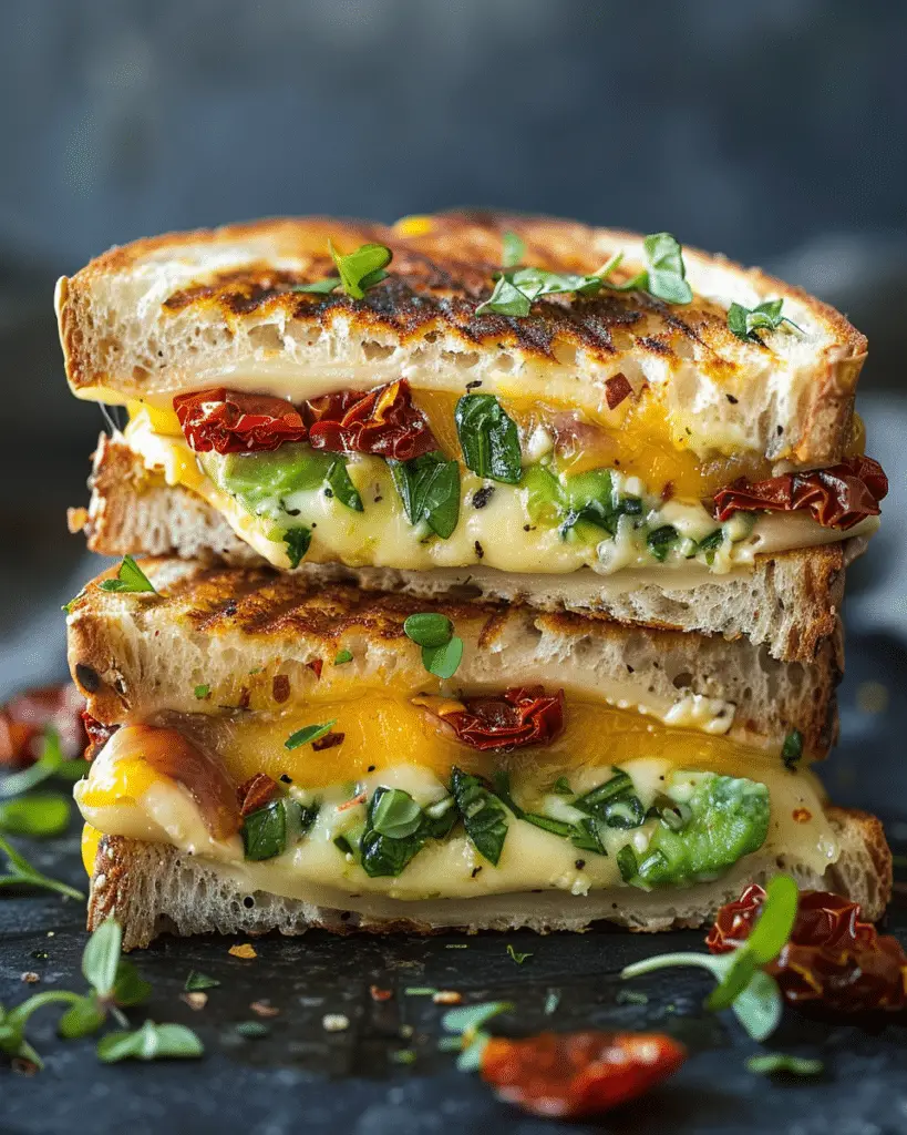 Grilled Cheese with Avocado and Sun-Dried Tomatoes