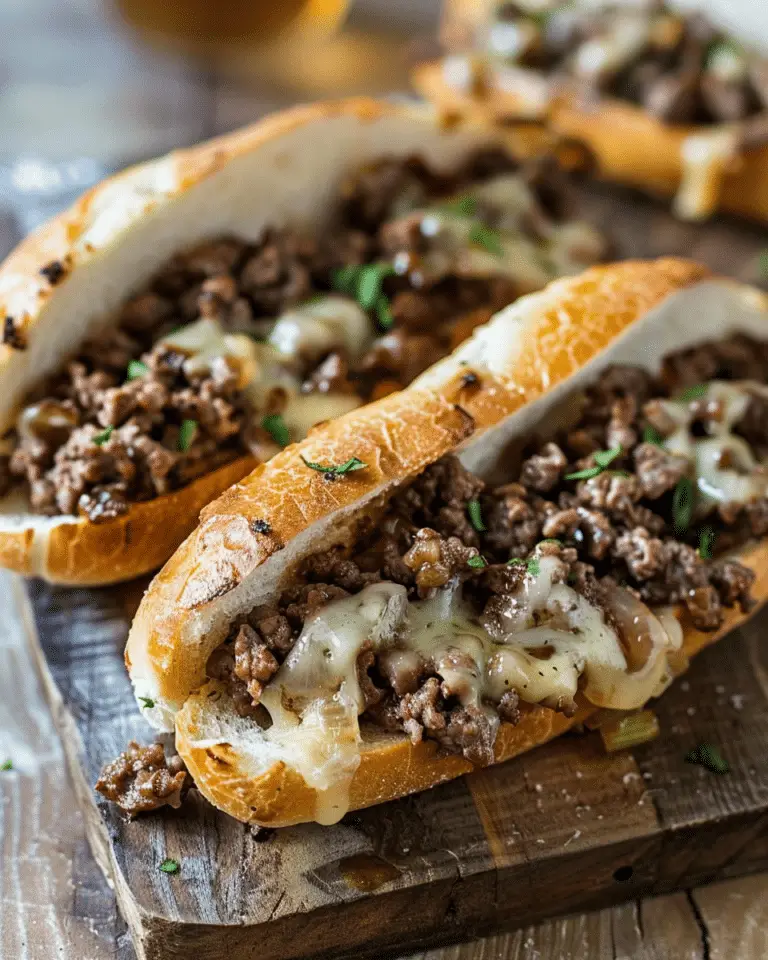 Ground Beef Philly Cheesesteaks