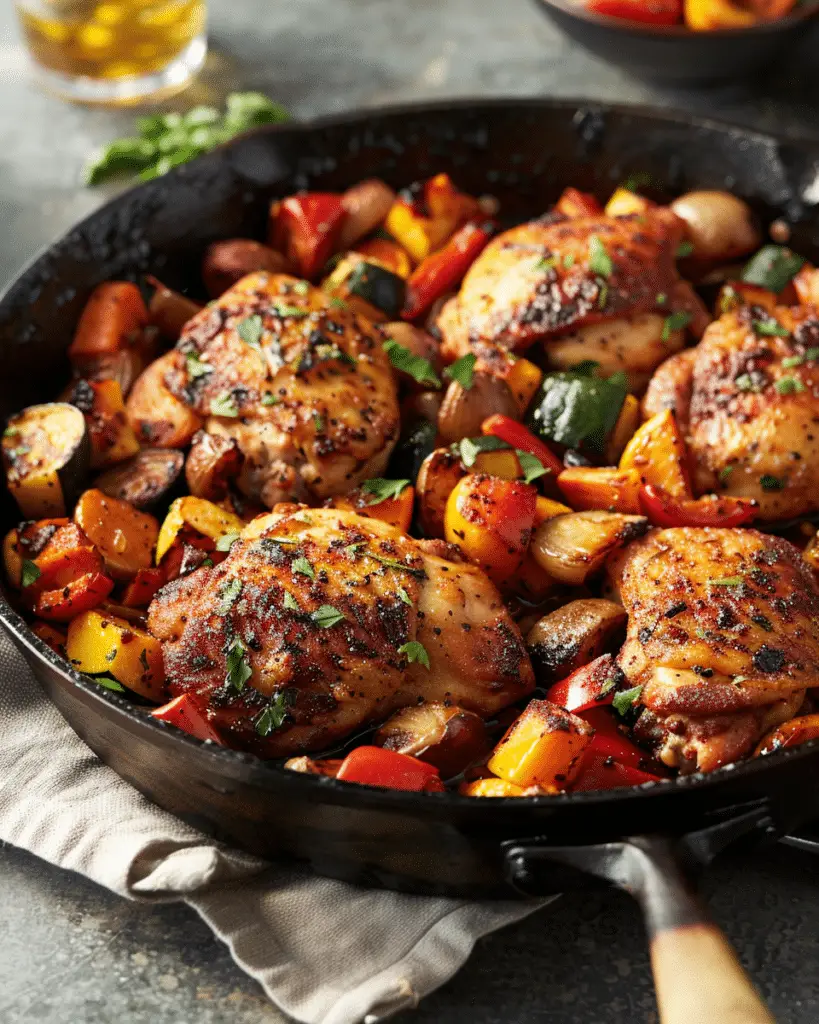 Healthy Chicken and Vegetables Skillet