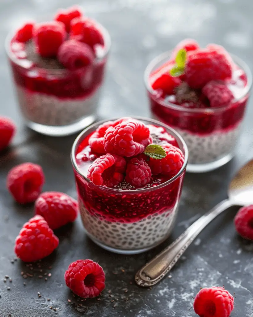 Healthy Raspberry Chia Pudding