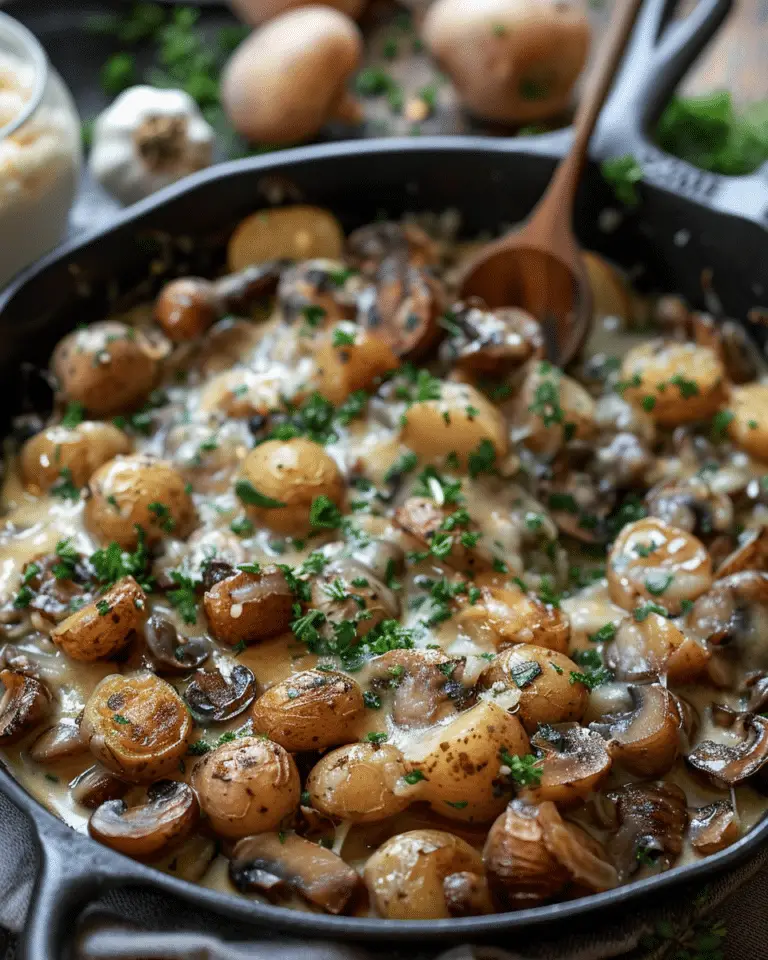 Kartoffel-Pilz-Pfanne mit Bohnen