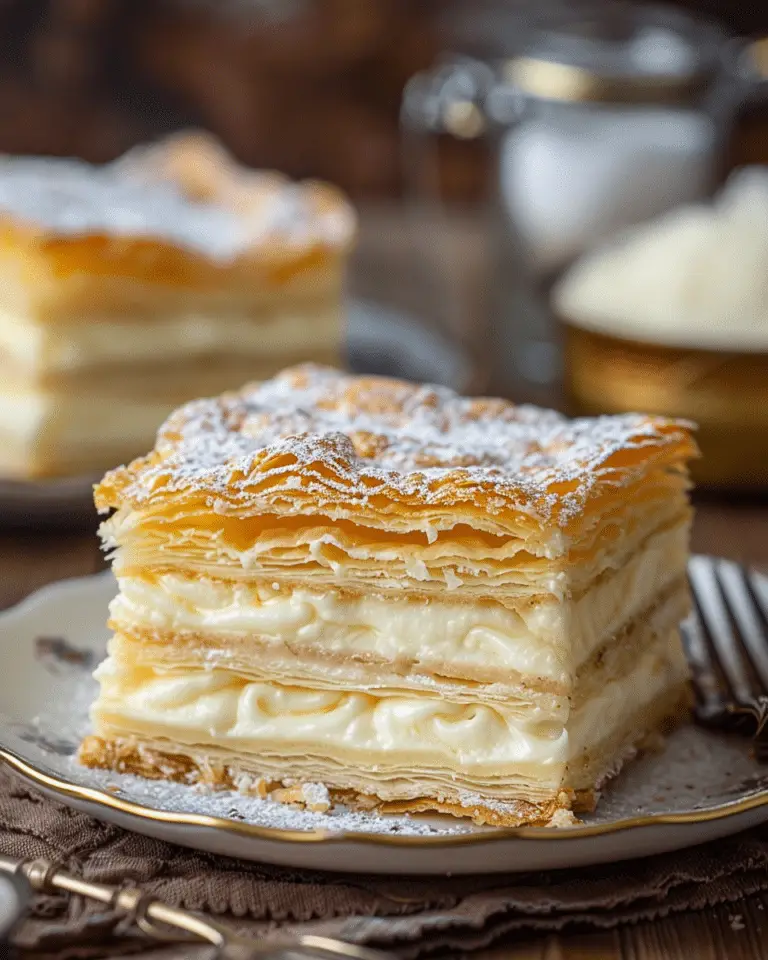 Millefoglie Italian Custard and Puff Pastry Cake