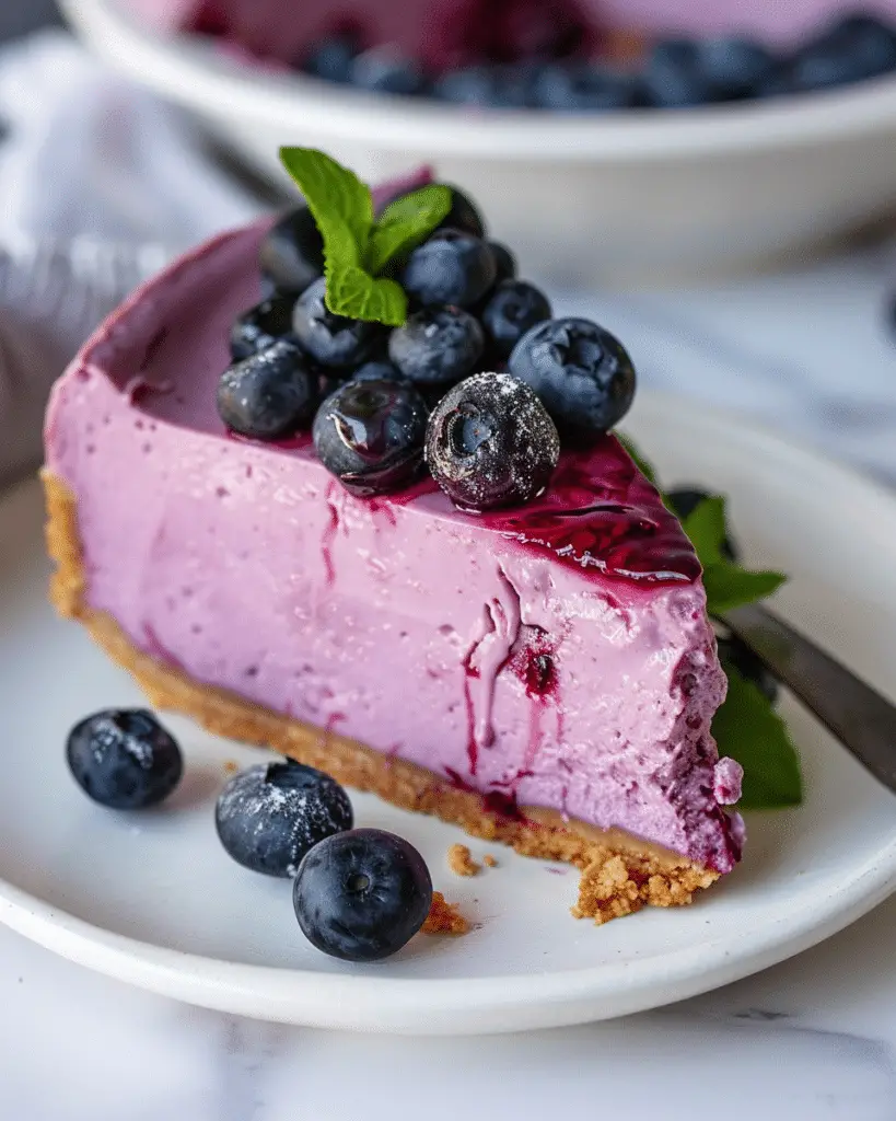 No-Bake Blueberry Cheesecake