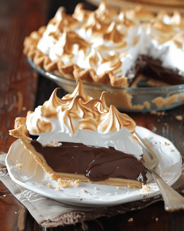 Old-Fashioned Chocolate Pie with Golden Meringue
