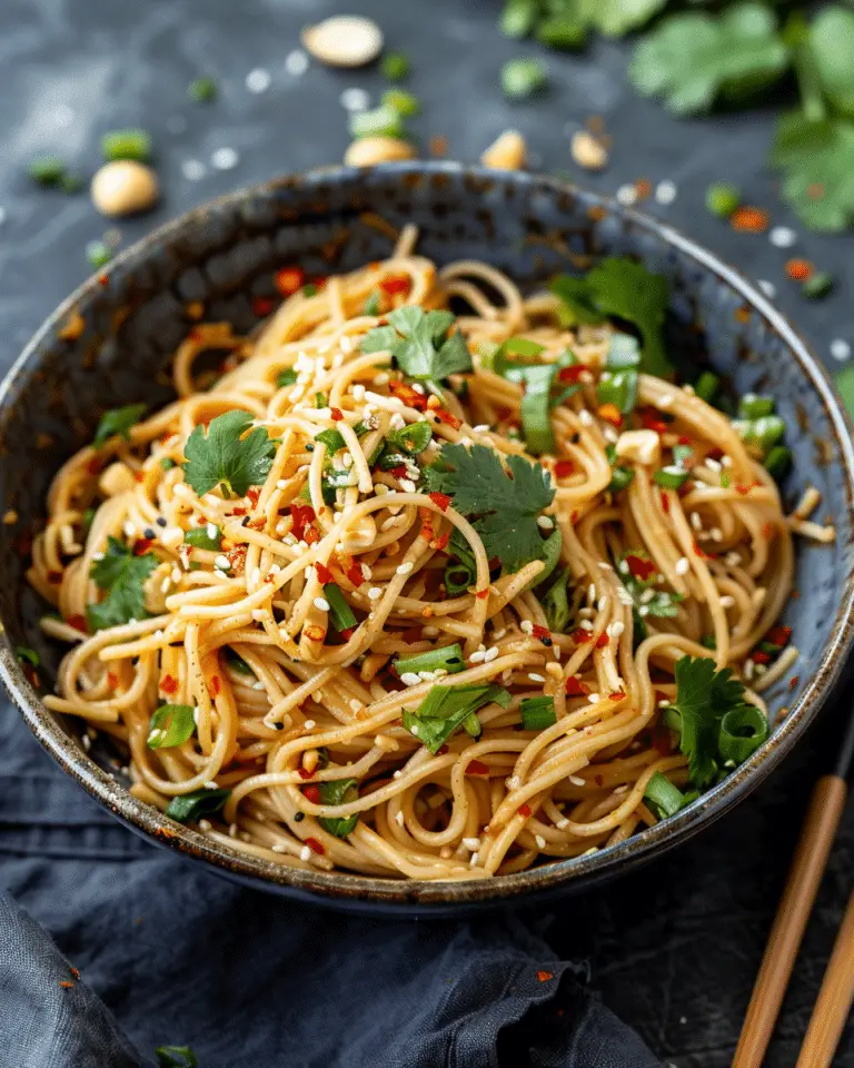 Peanut Sesame Noodle Salad