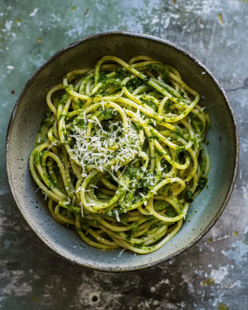 Spaghetti With Poblano Chile Sauce