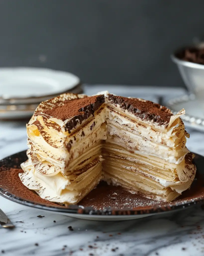 Tiramisu Crepe Cake