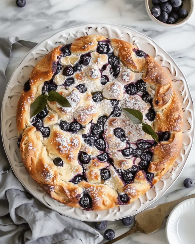 Wild Blueberry Cheesecake Danish Sourdough Focaccia