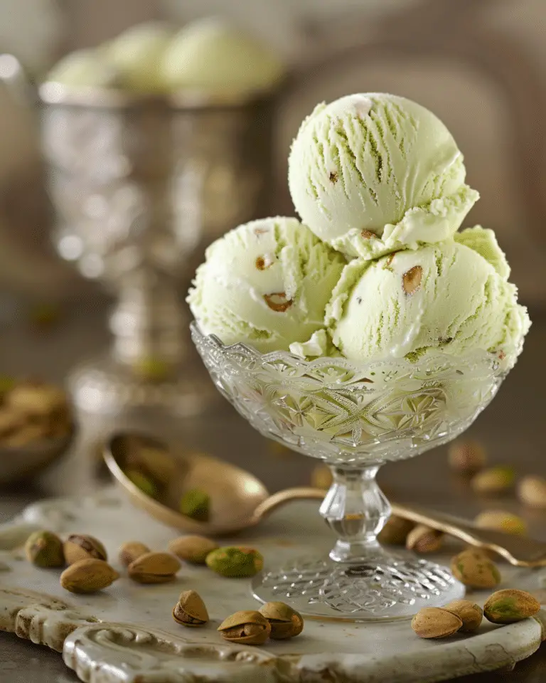 Almond Pistachio Frozen Yogurt