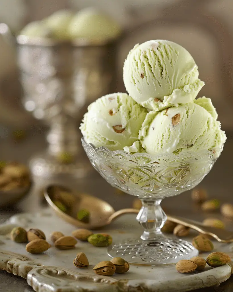 Almond Pistachio Frozen Yogurt