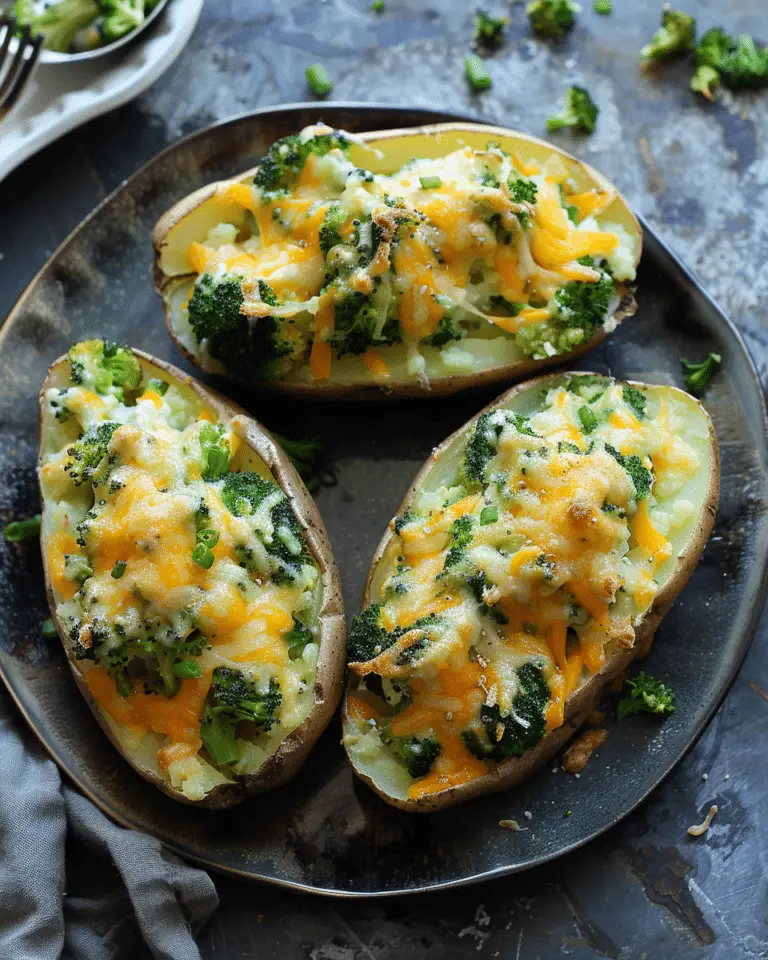 Broccoli & Cheddar Twice-Baked Potatoes