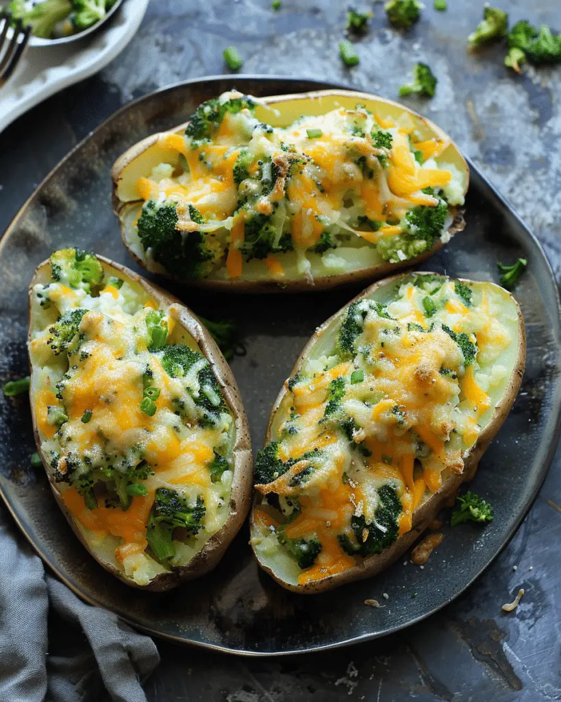 Broccoli & Cheddar Twice-Baked Potatoes