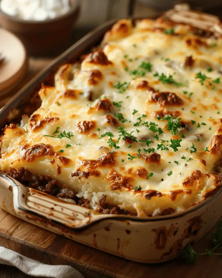Cheesy Beef & Potato Bake