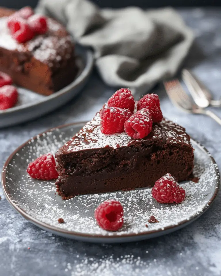 Flourless Black Cocoa & Chia Greek Yogurt Cake