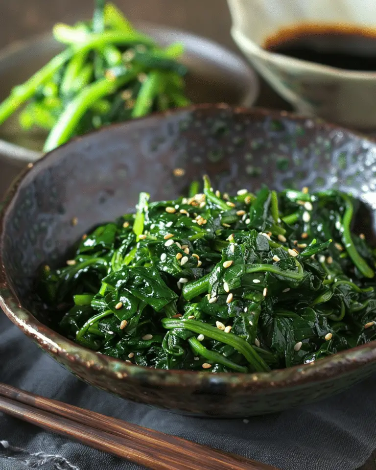 Korean Spinach Side Dish (Sigeumchi-namul)