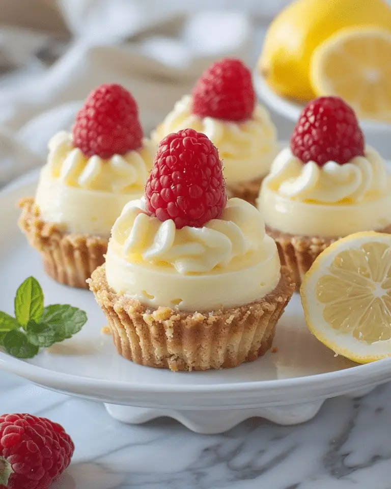 Mini No-Bake Lemon Cheesecake Tarts