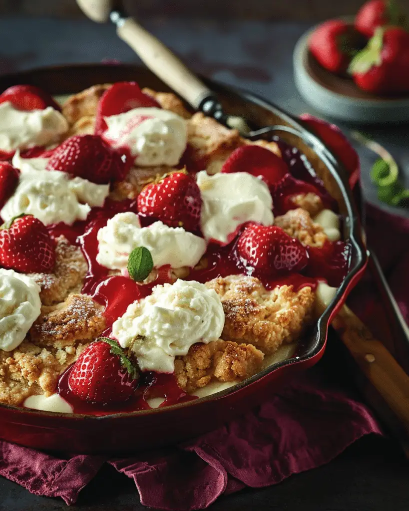 Strawberry Cheesecake Cobbler