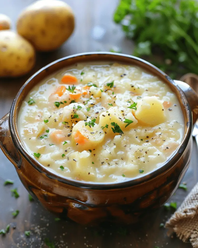 Traditional German Potato Soup (Kartoffelsuppe)