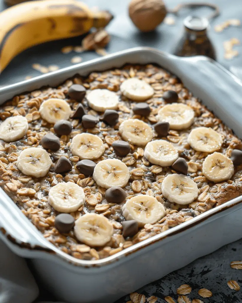 Banana Bread Baked Oatmeal