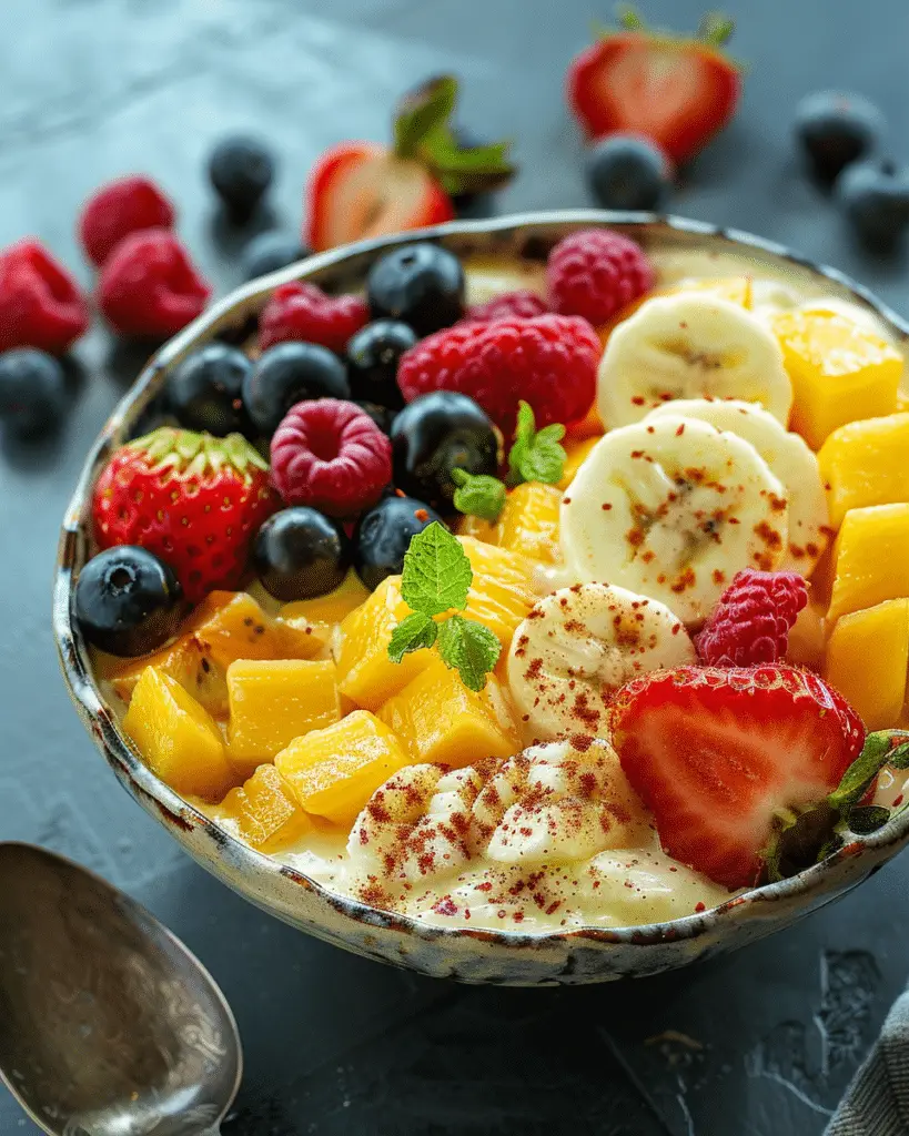 Creamy Fruit Salad Bowl