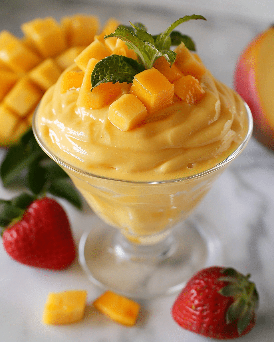 Creamy Mango Mousse No Gelatin