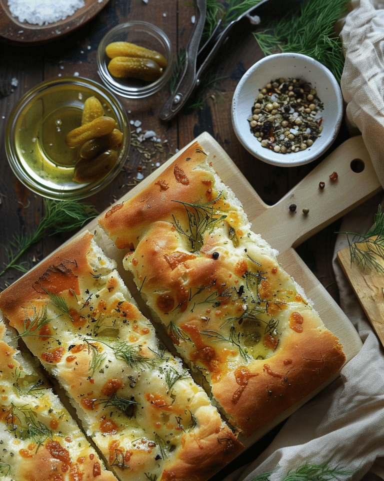 Dill Pickle Focaccia Bread